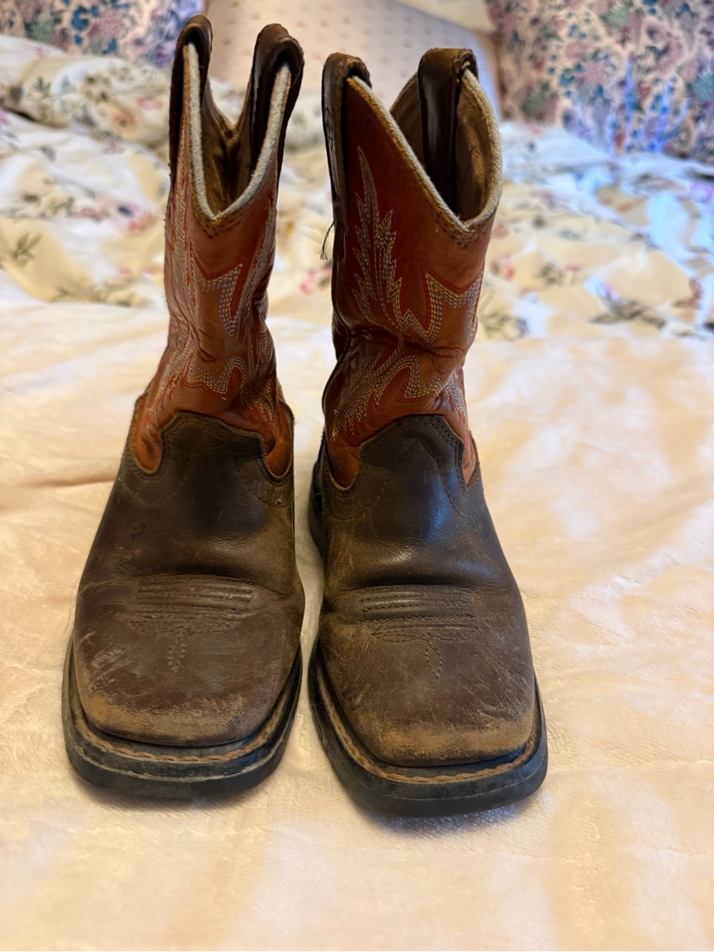 Ariat Brown and Red Kids' Western Boots